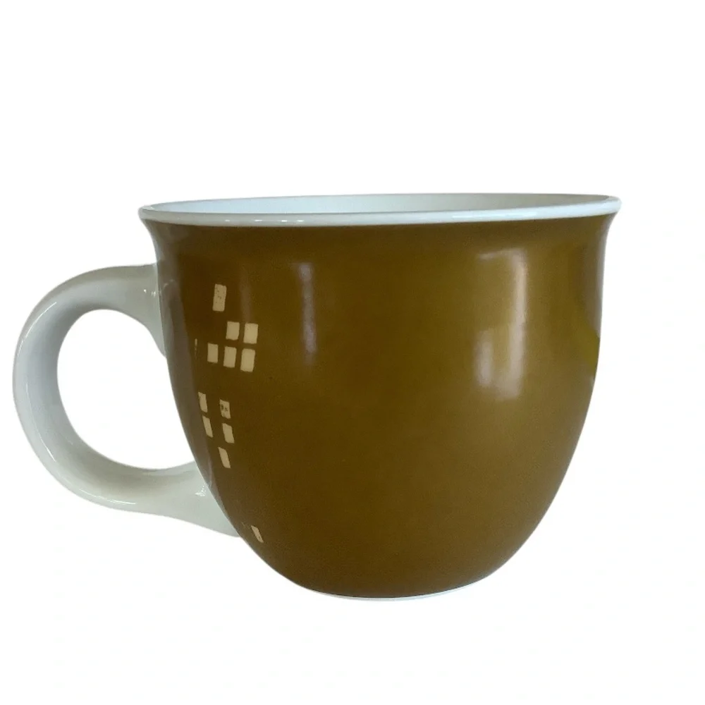 Starbucks 2014 Let There Be Bright 14 oz Gold and White Coffee Mug